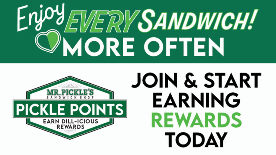 Enjoy Every Sandwich More Often with Pickle Points Click to join