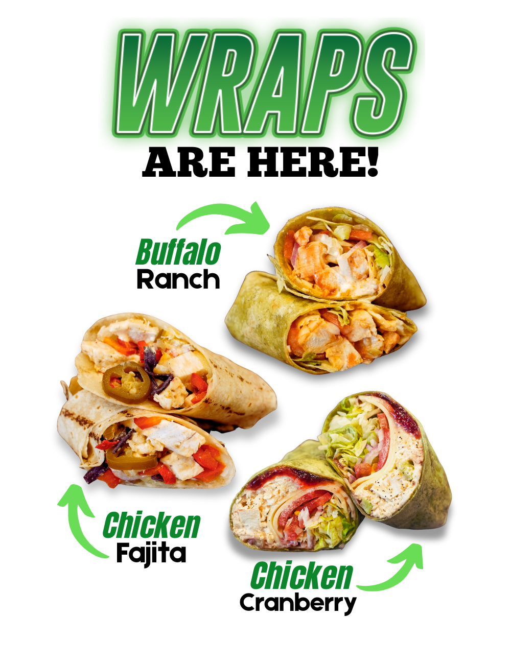 Our Delicious new wraps are here!