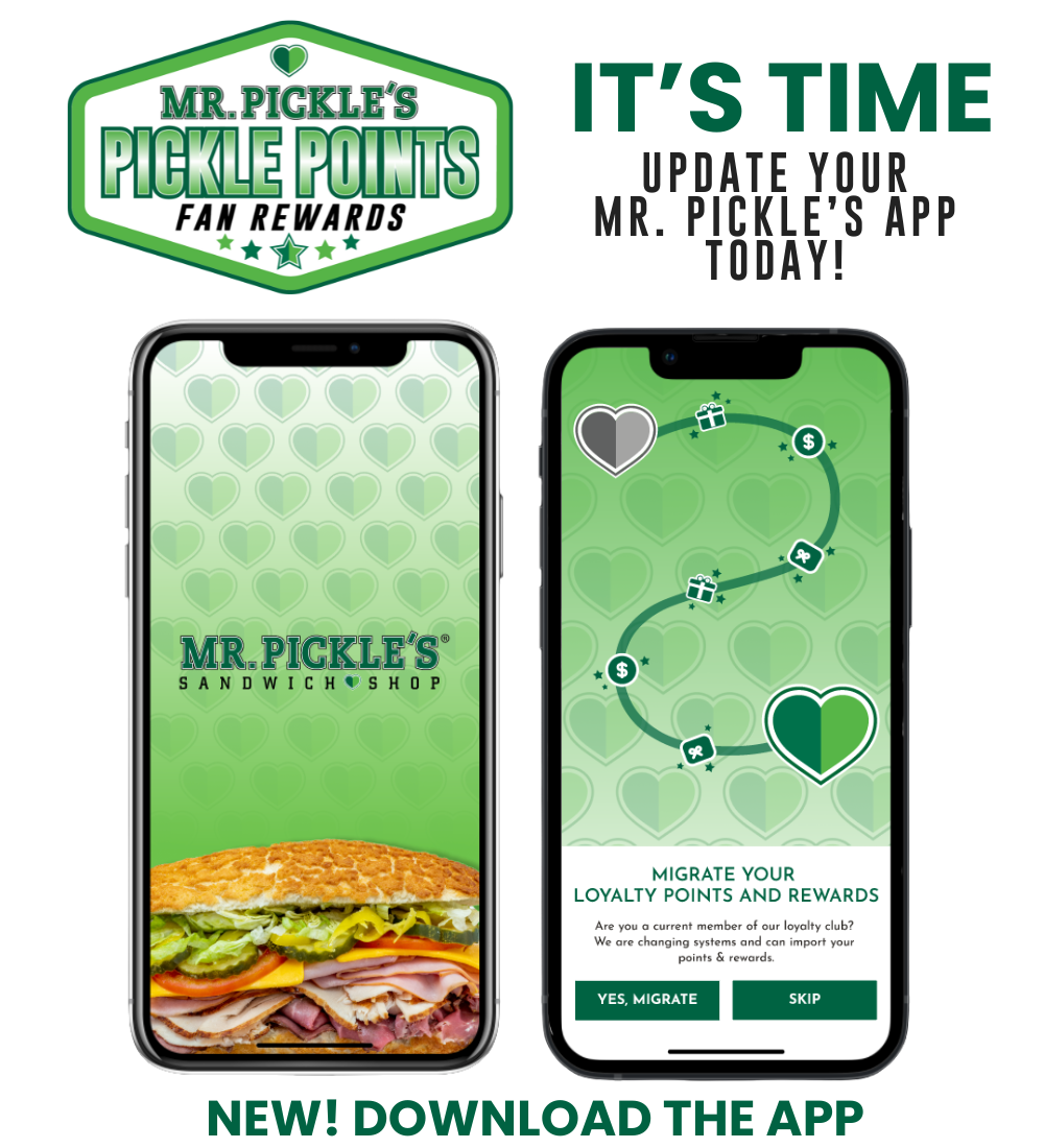 It's Time update your Mr. Pickle's App today!